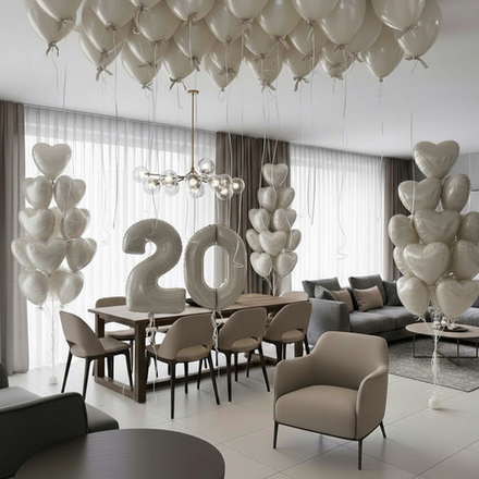 Кульки на день народження дівчині кремові