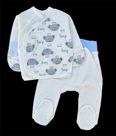 Комплект 2в1: льоля, повзунки "Принт", футер ТМ “Happy ToT” (62 см)