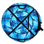 Надувные санки-ватрушки "Голубой кристалл" диаметр 100 см. (Оксфорд, ПВХ)