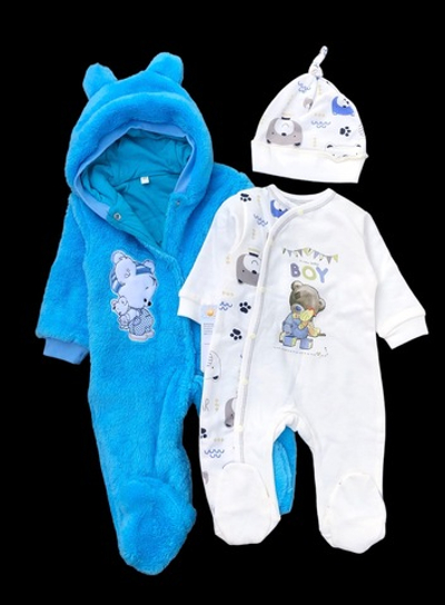 Гарний набір одягу для новонародженого хлопчика, якісний одяг для немовлят, осінь-зима, зріст 62 см, бавовна
