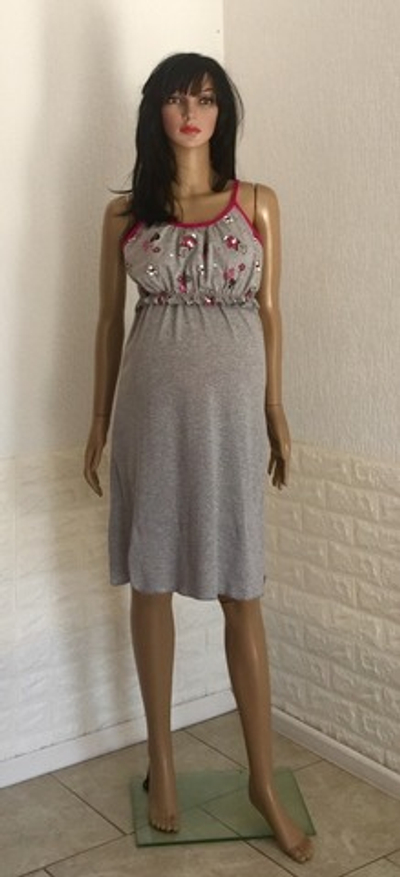 Комплект 2в1, для вагітних і годуючих мам, бавовна: халат, сорочка "Trico" (розмір S)