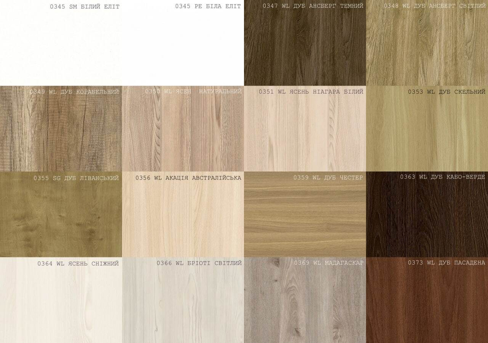 Палитра ДСП к столам Mark