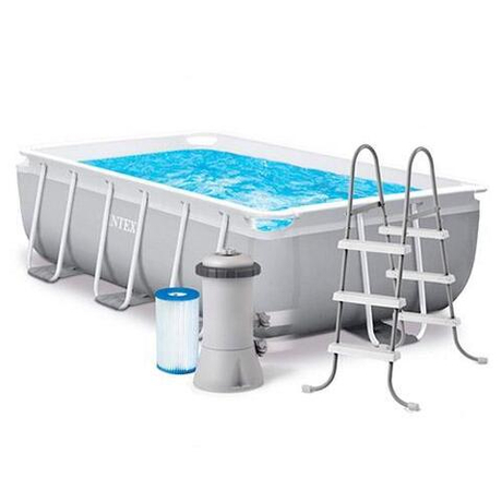 Бассейн каркасный прямоугольный Intex 26784, 300 х 175 х 80 см, 24310 л, с фильтр-насосом 2006 л/час, лестница