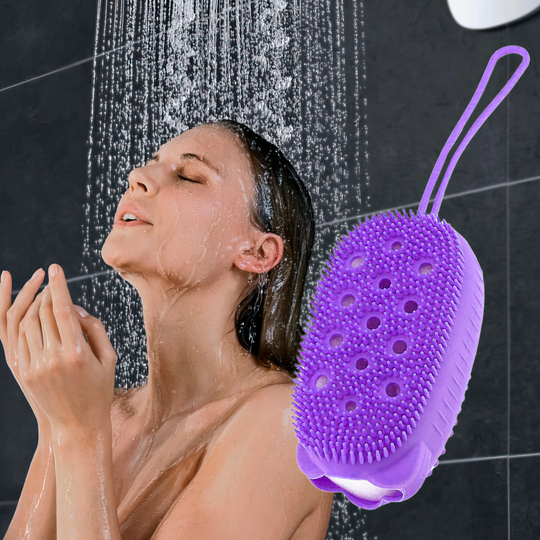 Массажная щетка bubble bath brush для душа, фиолетовый