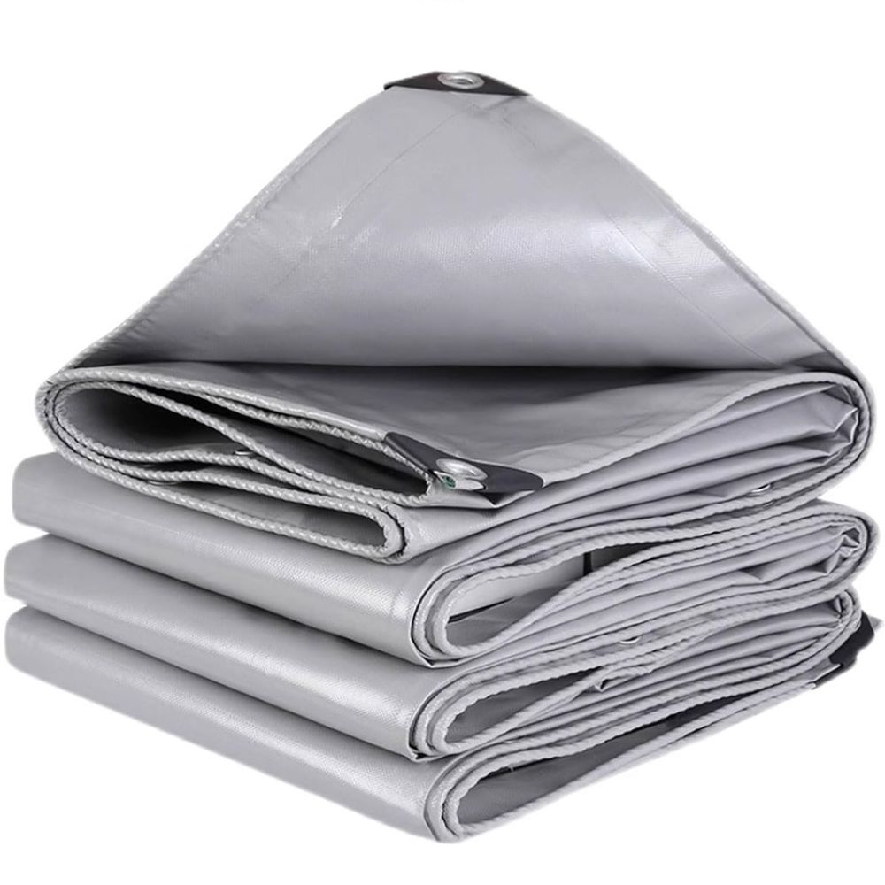 Тент 6х10 от дождя и снега 200г./м2 (серый) тарпаулиновый. Усиленные края.