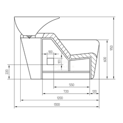 Парикмахерская  мойка 1010-2