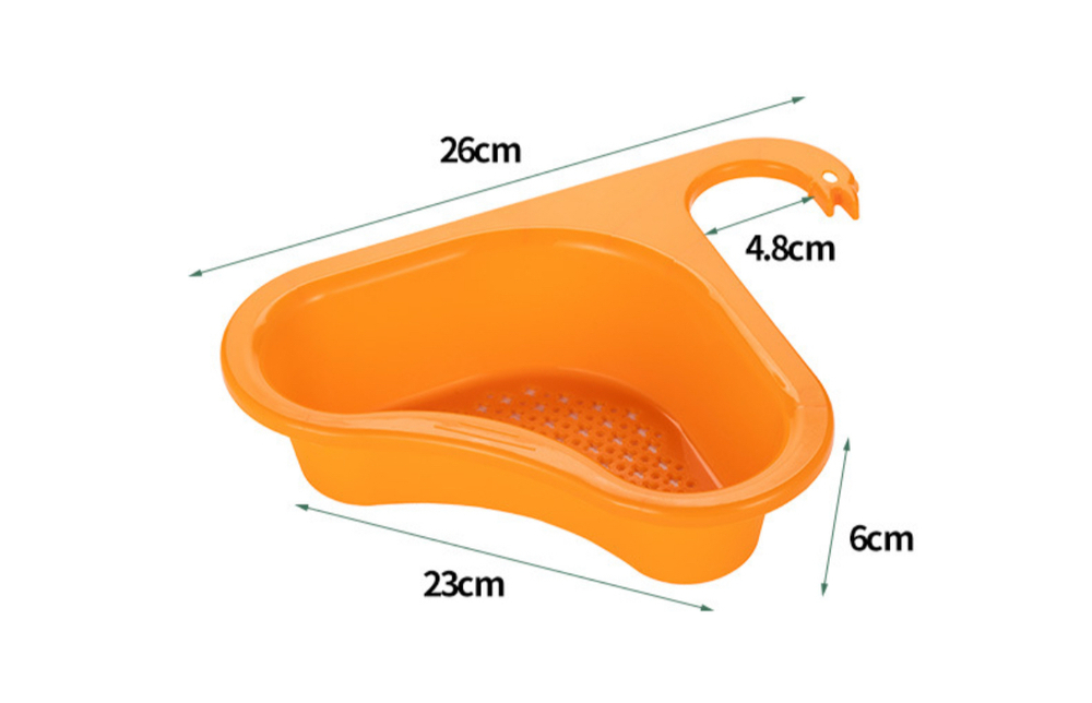 Сливная корзина на раковину оранжевый