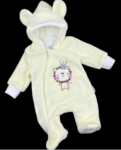 Комбінезон (ромпер) із капюшоном "Левенятко", набивна махра ТМ "MK"