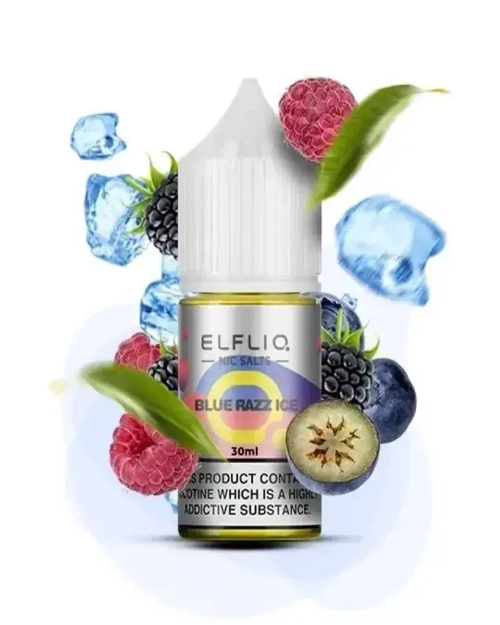 Жидкость ELFLIQ Blue Razz Ice (Эльфлик Малина Черника Ежевика Лед) 30 мл/5%