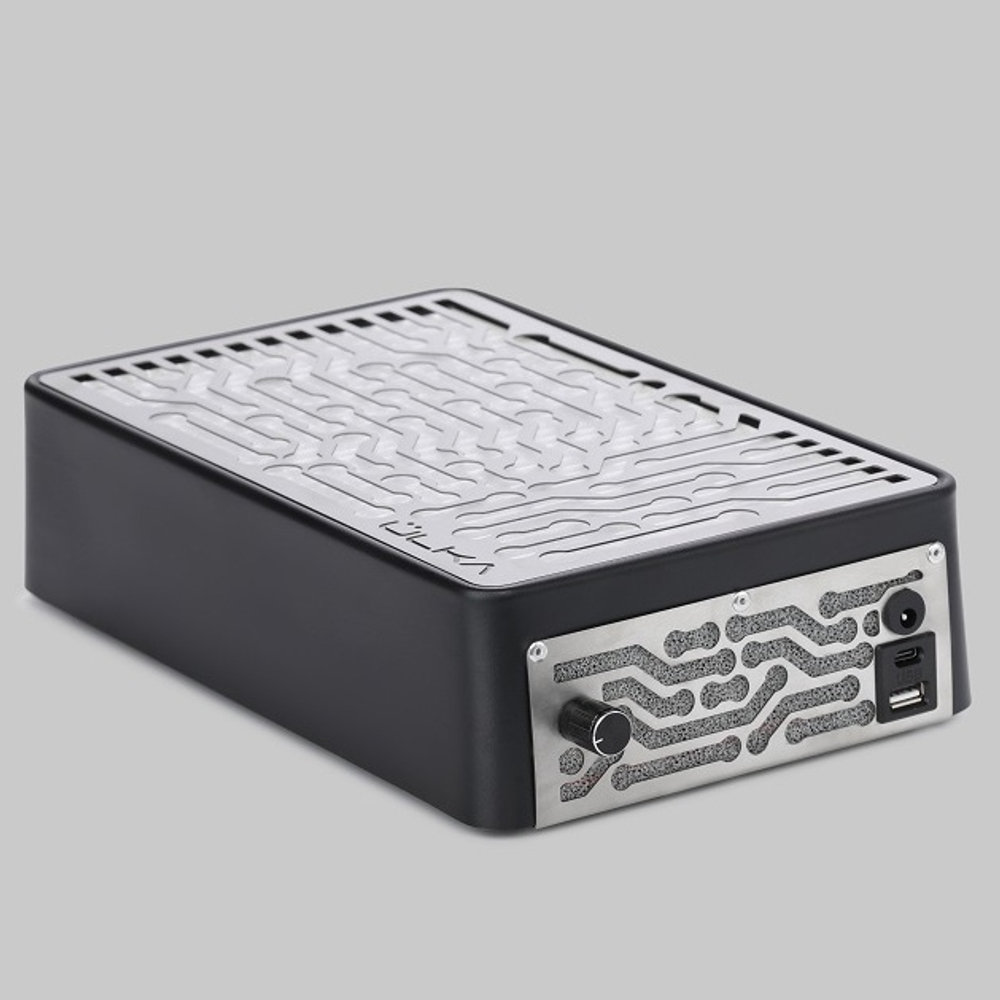 Вытяжка для маникюра настольная Ulka Nano, цвет черный (сетка металлик)