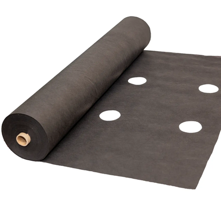 Агроволокно 90г./м2 1.07x50м. Черное с перфорацией 2 отверстия