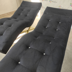 Анатомічна кушетка Tertio Gold зі стразами для лашмейкерів та бровістів