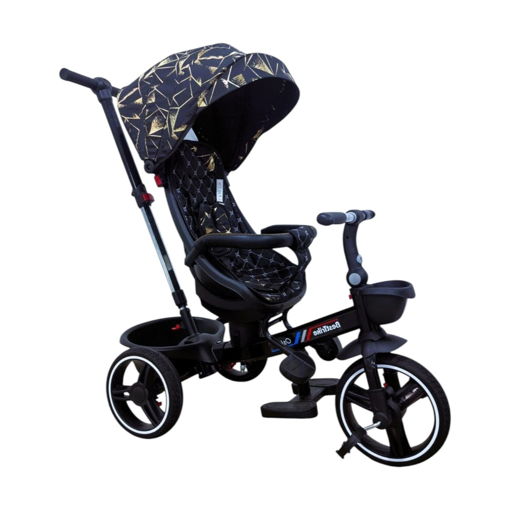 Дитячий триколісний велосипед Best Trike Oscar 6390 PU, складне кермо, з батьківською ручкою