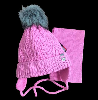 Шапочка із шарфом, акрил ТМ "Grans" (р. 42-44)