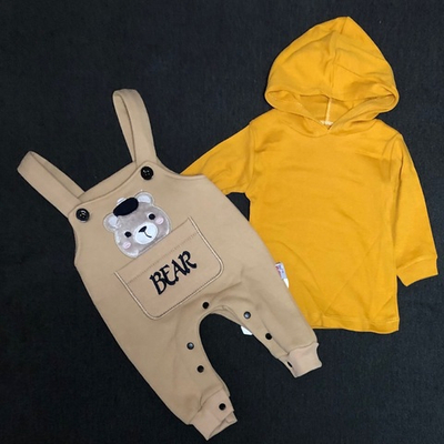 Напівкомбінезон з регланом "Bear", трьохнитка з начосом ТМ "Murat Baby" (68 см)