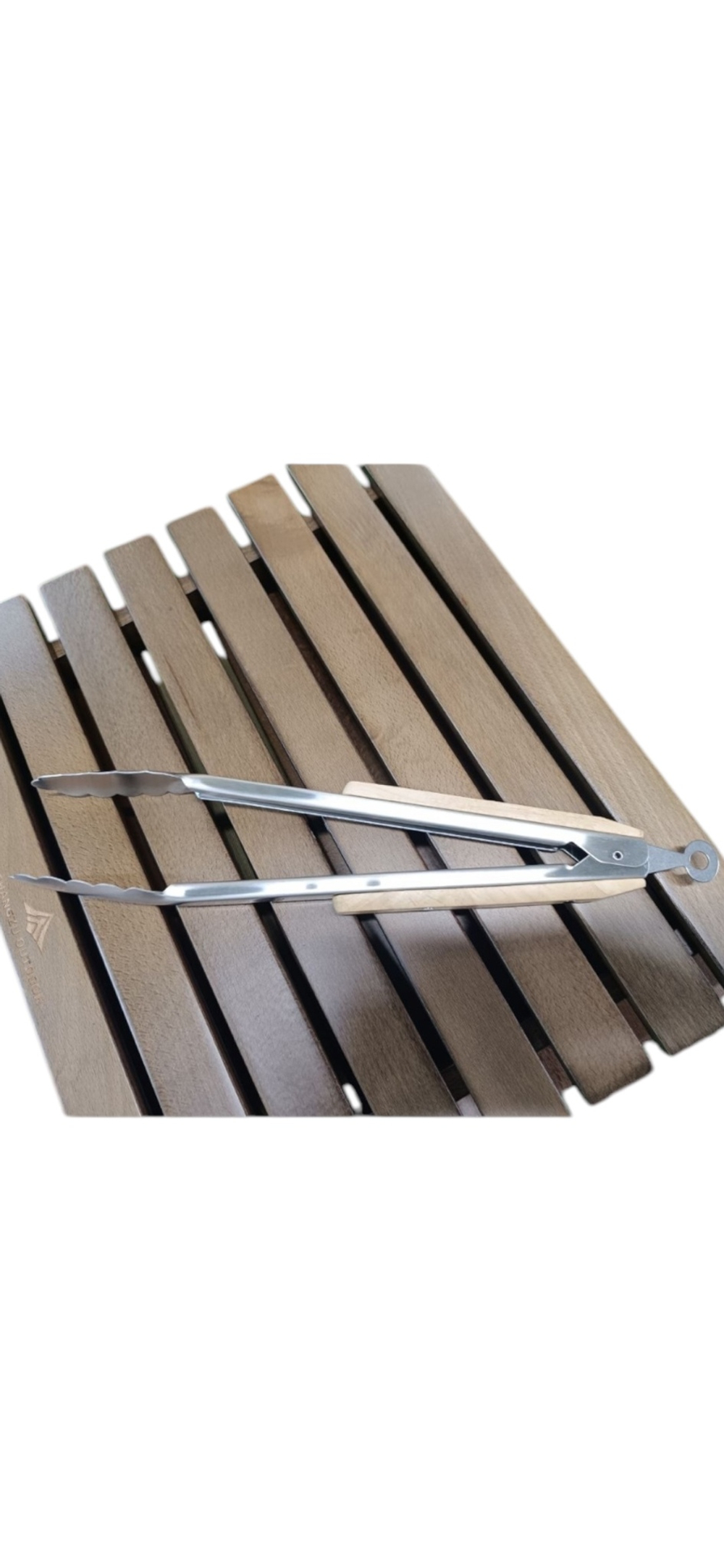 Щипцы для барбекю с деревянной ручкой