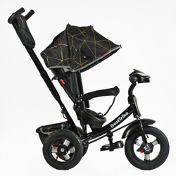 Дитячий триколісний велосипед Best Trike 3390 надувні/фара, з USB, пультом, батьківською ручкою