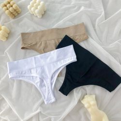 Стрінги високої посадки на широкій резинці