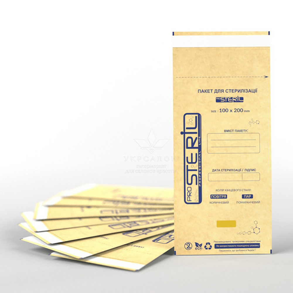 Набір крафт-пакетів 100*200 ProSteril (100 шт) коричневі