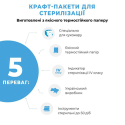 Пакети для стерилізації Microstop Pro з індикатором 4 класу 100×200 мм, 100 шт