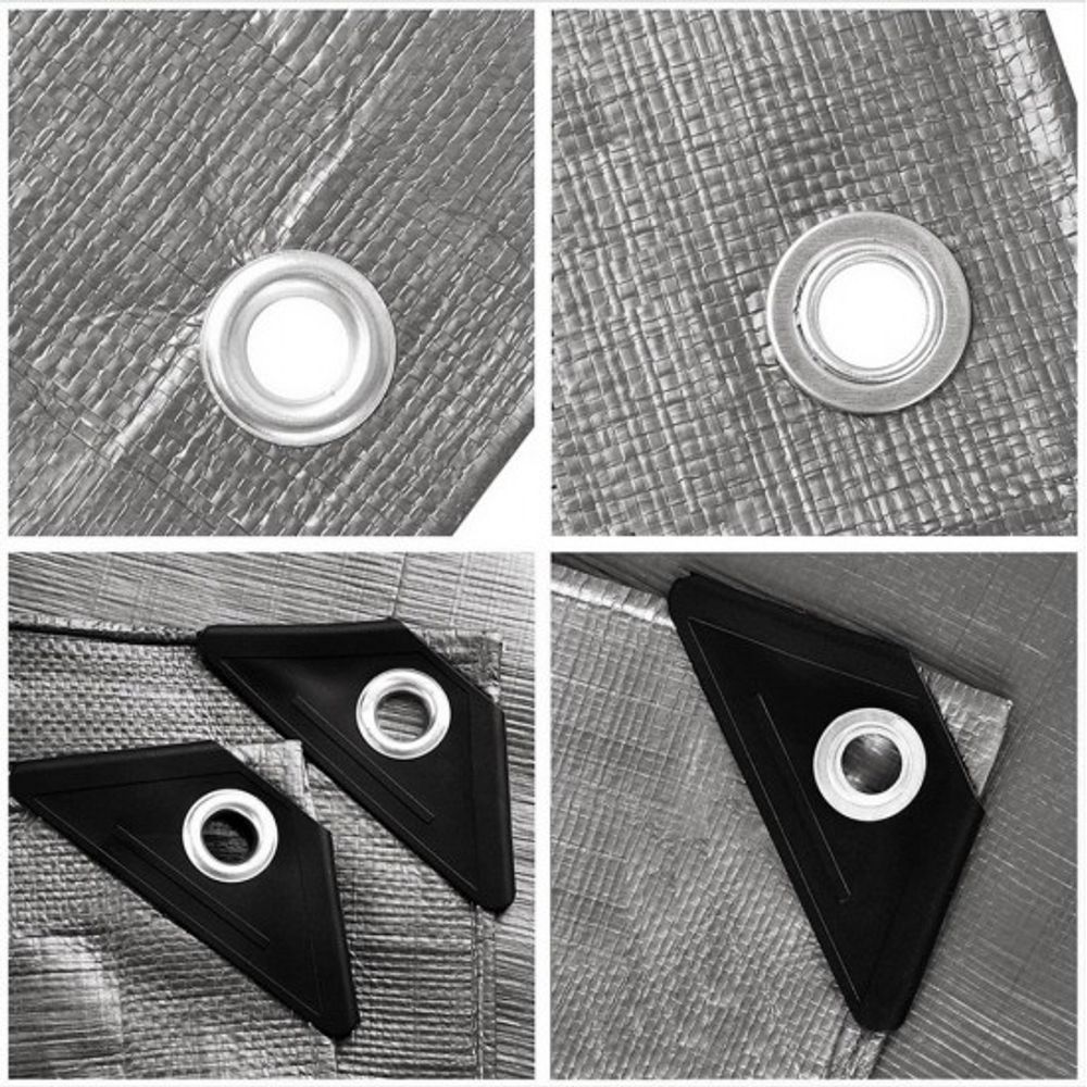 Тент 2х3 от дождя и снега, затеняющий 150г./м2 (серый) тарпаулиновый. Усиленные края.