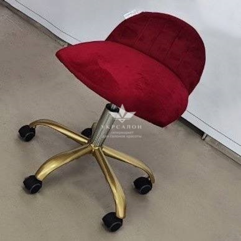 Стульчик для педикюра Rior velor Gold