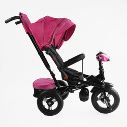 Дитячий триколісний велосипед Best Trike 6088 F надувні/фара, з USB, пультом, батьківською ручкою