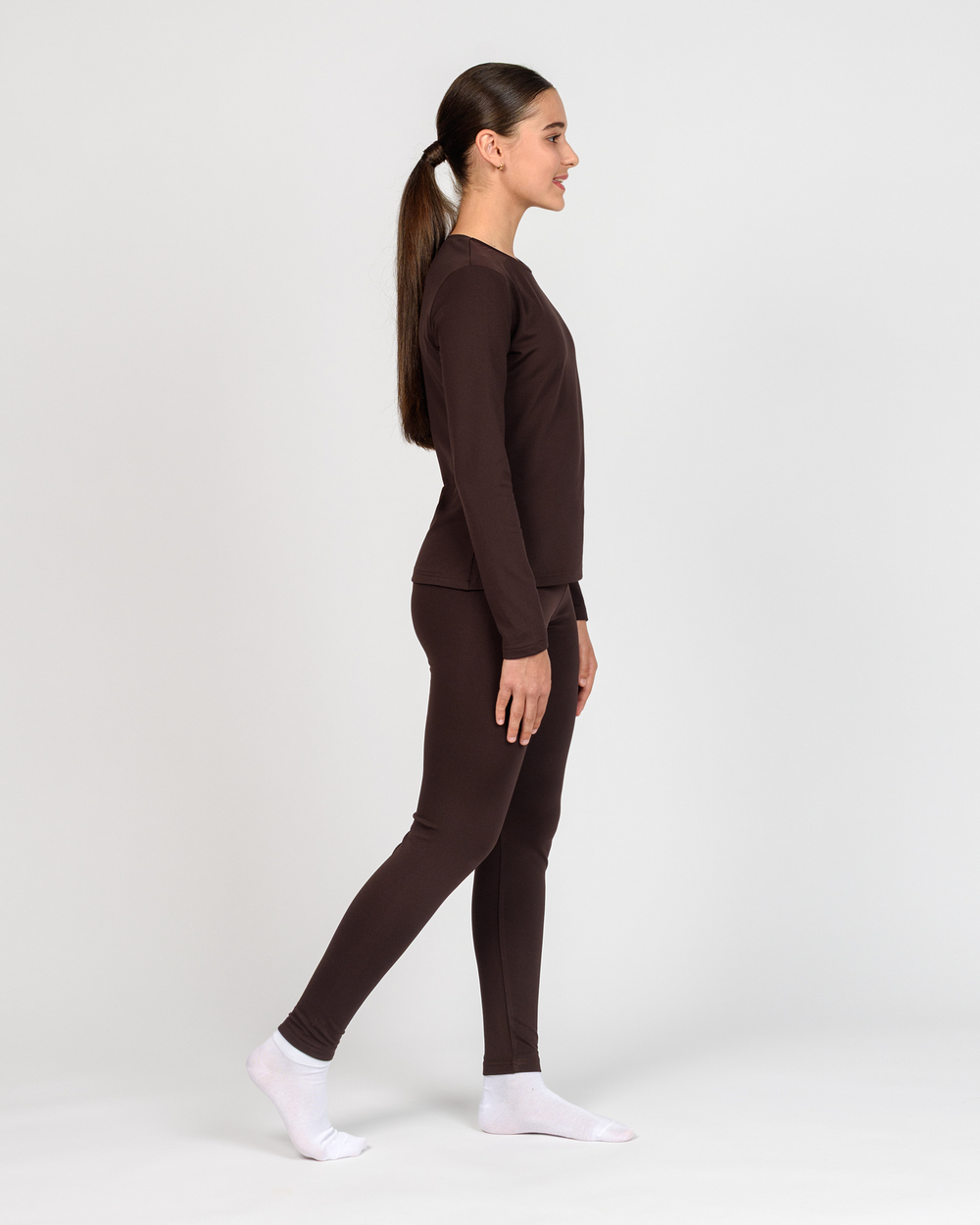 Термобілизна для дівчинки коричневого кольору (арт. 5722400305)