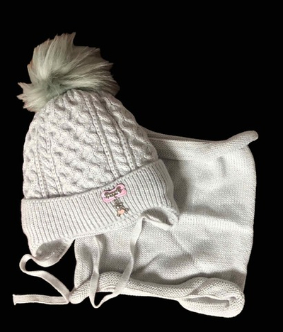 Шапочка із снудом "Vogue", акрил, вовна ТМ "Ambra" (р. 44-46)