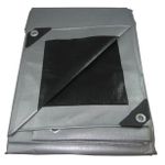 Тент 4х4 от дождя и снега 250г./м2 (серый/черный). Усиленные края.