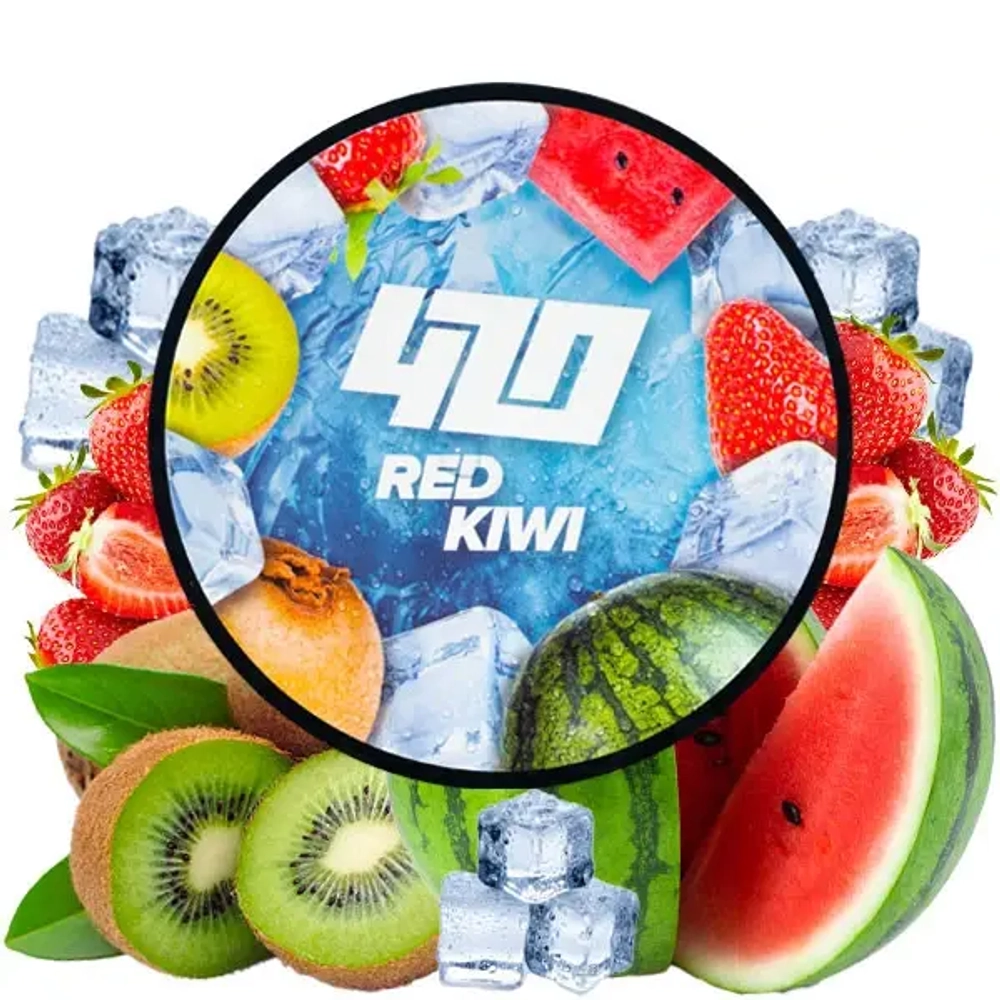 Табак 420 Frost Line Red Kiwi (Арбуз Киви Клубника Лед) 100г