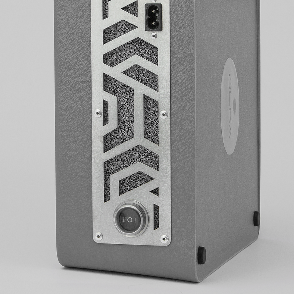 Вытяжка для маникюра настольная Ulka Pemium с фильтром, цвет серый (сетка металлик)