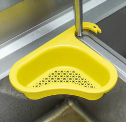 Сливная корзина на раковину желтый
