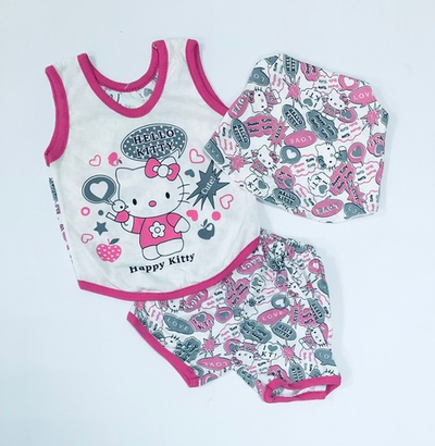 Костюм 3в1: майка, шорти, панама, кулір ТМ "Катлен" (80 см)