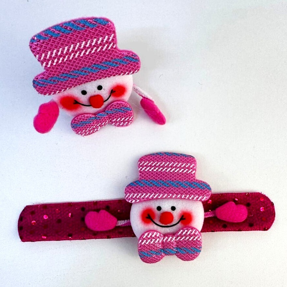 Браслет клипса Новогодний Снеговик