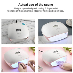 Лампа для манікюру LED+UV Sun 4s Pink, нового покоління з кварцовими діодами, 48Вт оригінал