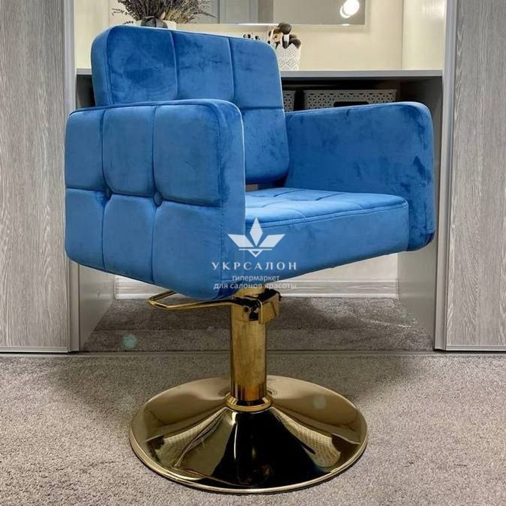 Кресло парикмахерское Beatrice velor gold
