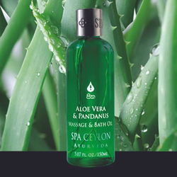 Олія для масажу та прийняття ванни Алоє віра та панданус 100 мл, SPA Ceylon