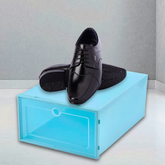 Складной пластиковый бокс для обуви B12-01 Голубой 1 шт/HA-360