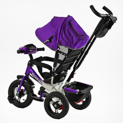 Дитячий триколісний велосипед Best Trike 3390 надувні/фара, з USB, пультом, батьківською ручкою