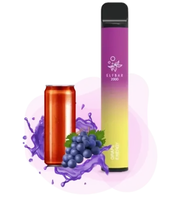 Elf Bar 2000 - Grape Energy (5% nic)