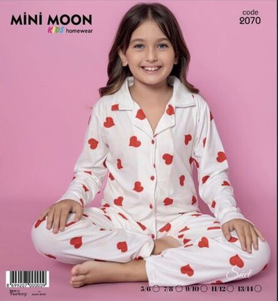 Костюм для дому та сну (піжама) "Heart", футер ТМ "Mini Moon"