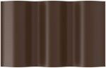 Бордюрная лента садовая, волнистая, 15см х 9м коричневая