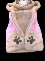 Жилетка з капюшоном "Bear", плащівка, махра (80 см)
