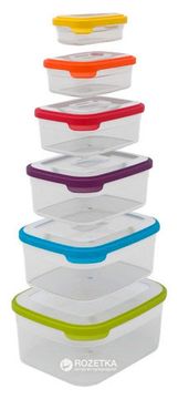 Набір прямокутних харчових контейнерів Joseph Joseph Nest 6 шт (81005)