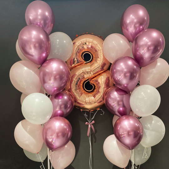 Шари з днем народження з цифрою