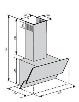 Витяжка VENTOLUX WAVE 60 BK (750) TRC