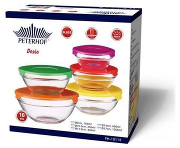 Набір харчових скляних контейнерів Peterhof Desia PH 10115