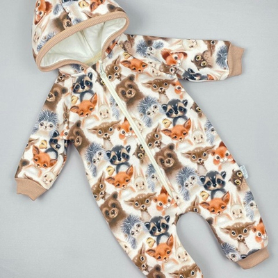 Комбінезон (ромпер) з капюшоном “Stile”, трьохнитка з начосом ТМ "Mario Kids" (62 см)