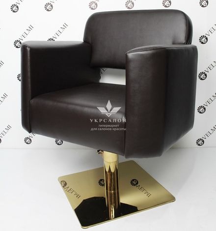 Перукарське крісло Eliot Gold на квадраті